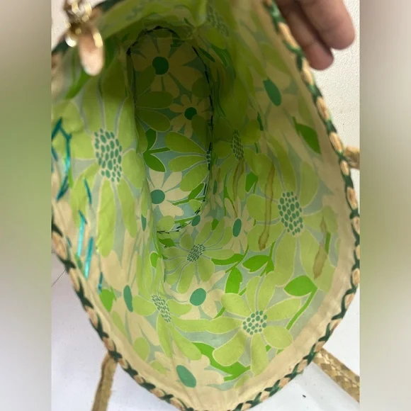 vintage bohemian Straw Multi Color Floral Embroidered GAIL Oversized Tote Bag - Picture 6 of 11